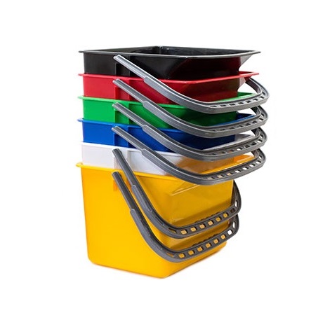 L Heavy Duty Plastic Bucket Black Each Jabu Stationery