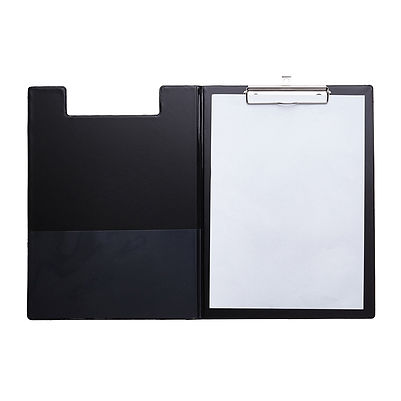 Meeco A4 Clipboard With Flap Black - CLI001-B1